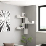 Raft de perete Aliza colti culoare alb 105 cm - imagine 2