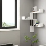 Raft de perete Aliza colti culoare alb 105 cm - imagine 3