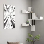 Raft de perete Aliza colti culoare alb 105 cm - imagine 4