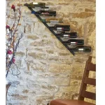 Raft de perete/suport vinuri, Wine Stand Homs,88x72x10 cm,metal - imagine 4