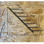 Raft de perete/suport vinuri, Wine Stand Homs,88x72x10 cm,metal - imagine 3