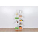 Raft de perete din pal, Zig Zag Homs, alb, 122 x 20 x 20 cm - imagine 3