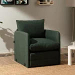 Fotoliu Extensibil Saga, verde, 200 cm x 60 cm - imagine 3