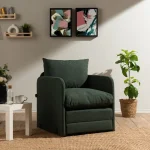 Fotoliu Extensibil Saga, verde, 200 cm x 60 cm - imagine 2