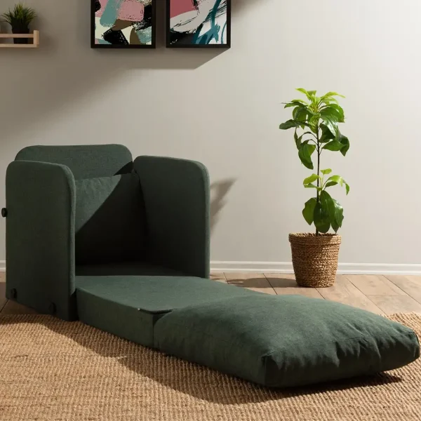 Fotoliu Extensibil Saga, verde, 200 cm x 60 cm