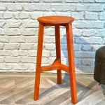 Scaun bar, Vinita,din lemn culoare cires, 70 cm - imagine 3