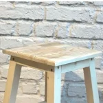 Scaun bar Vinita din lemn, culoare bej, 80 cm - imagine 2