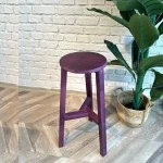 Scaun bar din lemn culoare mov, Vinita, 70 cm
