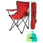 Set 2 Scaune Pliabile cu Cotiere și Suport, Pentru Camping sau Grădină - imagine 2