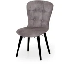 Set masa extensibila cu 4 scaune tapitate Homs marmorat negru 170 x 80 cm - imagine 5