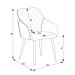 Scaun tapitat si piciore metal ,horeca,bej,clasa A - imagine 4