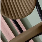 Scaun Barton, metal profil, culoare maro - imagine 3