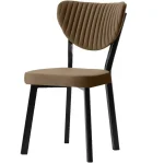 Scaun Barton, metal profil, culoare maro - imagine 6