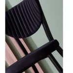 Set Masa Barton din MDF cu 4 Scaune din metal, alb si negru, 140 cm - imagine 7