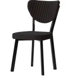 Set Masa Barton din MDF cu 4 Scaune din metal, culaore negru, 140 cm - imagine 7