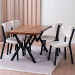 Scaun Barton, bej, profil din metal - imagine 6