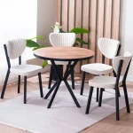 Scaun Barton, bej, profil din metal - imagine 9