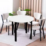 Set masa Onita bucatarie rotund cu 4 scaune 90 cm
