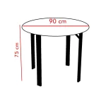 Set masa Onita bucatarie rotund cu 4 scaune 90 cm - imagine 7