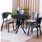 Scaun Barton, gri, profil din metal - imagine 6