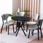 Set Masa Barton din MDF cu 4 Scaune din metal,140 cm - imagine 13