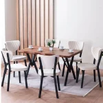 Scaun Barton, bej, profil din metal - imagine 8