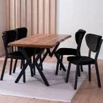 Scaun Barton, negru, profil din metal - imagine 8