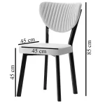 Set Masa Barton din MDF cu 4 Scaune din metal, culaore negru, 140 cm - imagine 10