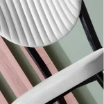 Scaun Barton, bej, profil din metal - imagine 2