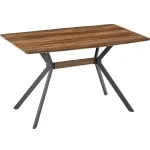 Masa bucatarie texturata Agatha,nuc-negru,120 cm