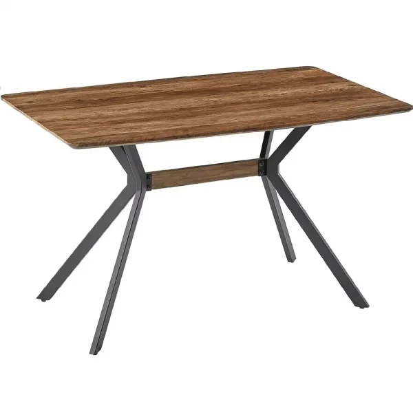 Masa bucatarie texturata Agatha,nuc-negru,120 cm