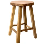Scaun taburet, din lemn culoare nuc ,46 cm