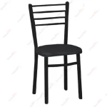 Set cu 2 scaune Bella din metal, dining Homs, negru, 80 cm - imagine 2