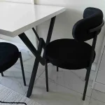 Scaun Onita, metal, negru - imagine 14