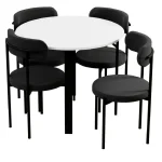 Scaun Onita, metal, negru - imagine 5