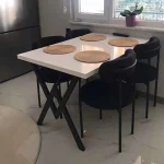 Scaun Onita, metal, negru - imagine 12