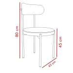 Scaun Onita, metal, negru - imagine 4