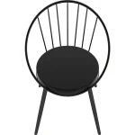Scaun metal, Dining Homs, negru 76 x 62 cm,30450 - imagine 6