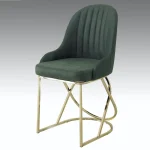 Scaun tapitat si piciore metal culoare gold