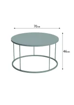 Masuta de cafea Vicenta Homs, nuc si auriu, seria 440, 70 cm - imagine 4