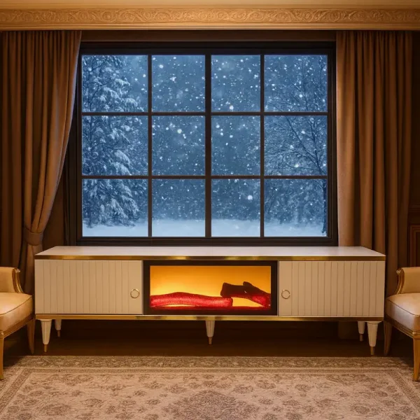 Comoda cu semineu Calvin 160x50x40 cm