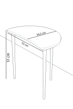 Set 3 masute cafea Moon Homs marmorat alb/nuc - imagine 3