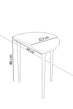 Set 3 masute cafea Moon Homs marmorat alb/nuc - imagine 4