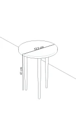 Set 3 masute cafea Moon Homs marmorat alb/nuc - imagine 5