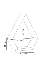 Resigilat:Set 3 rafturi de perete din lemn Yagmur Homs, maro, 35 x 28 x 8 cm - imagine 4