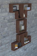 Set 5 rafturi din lemn Dor Homs, maro