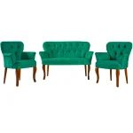 Set canapea 2 locuri cu 2 fotolii, Cafe Homs,verde - imagine 10