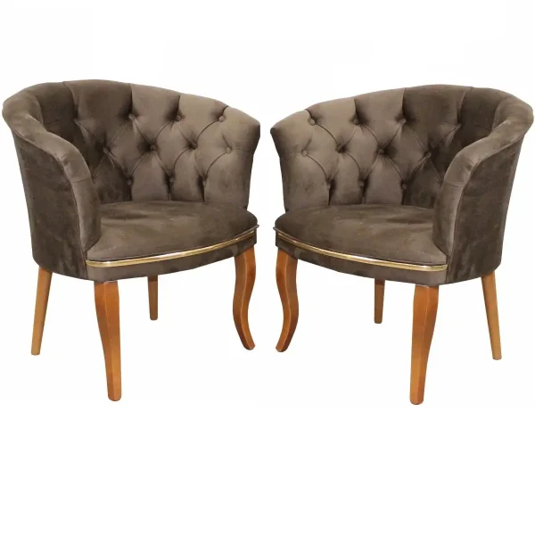 Fotoliu Milano maro, picioare lemn