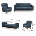 Set canapea cu 2 fotolii Milas - imagine 8