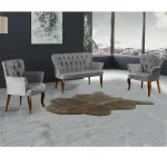 Fotoliu tip berjer, Cafe gri - imagine 2